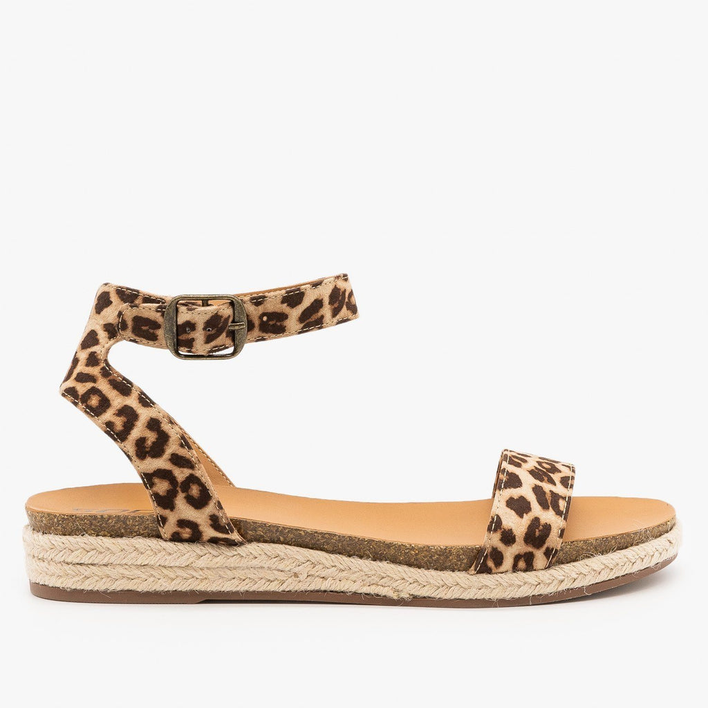 city classified leopard wedges