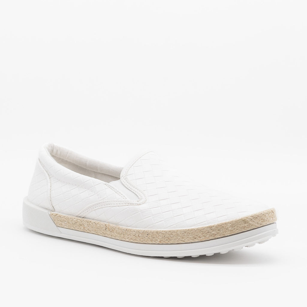 Espadrille-Trimmed Quilted Slip-On 