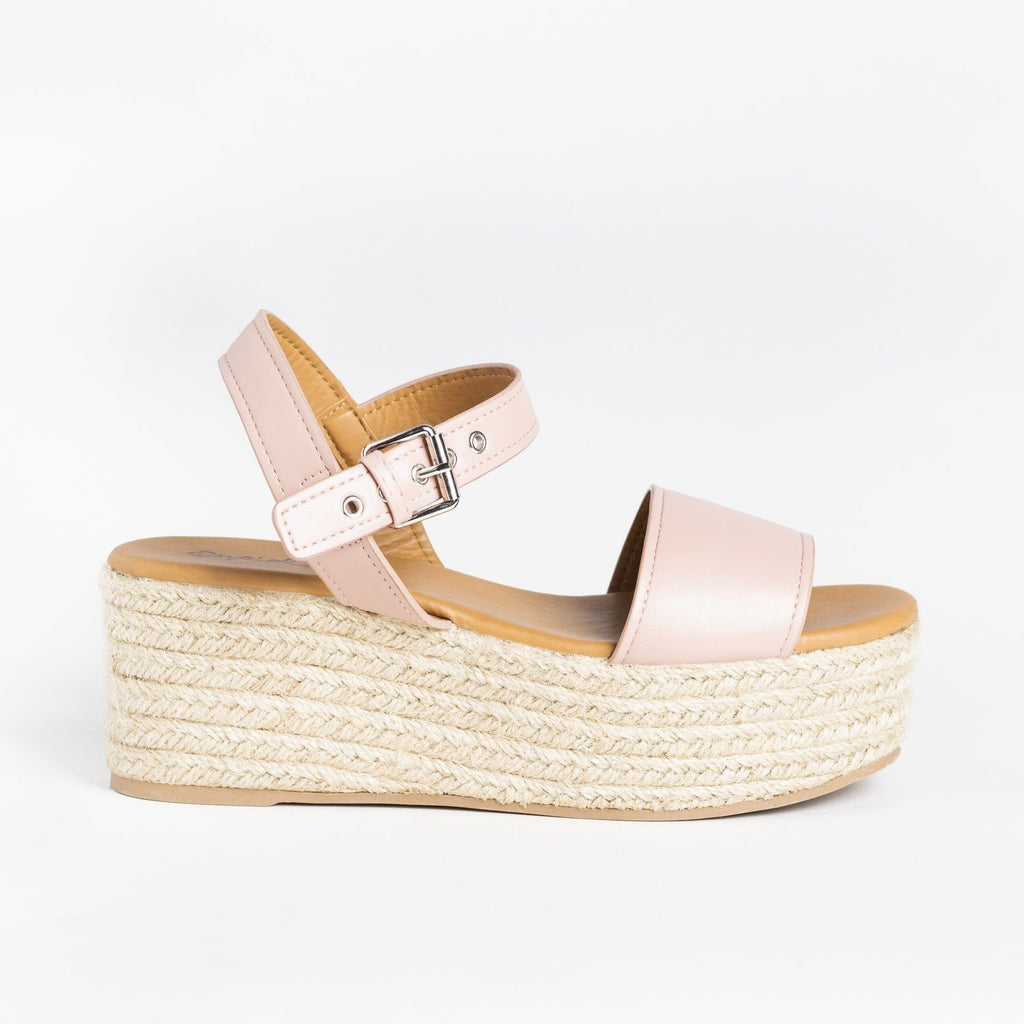 blush espadrille wedges