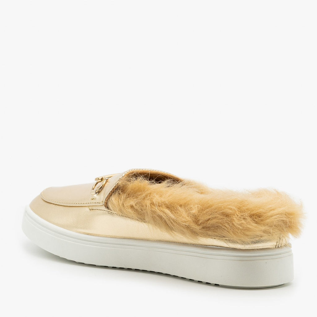 fur loafers womens