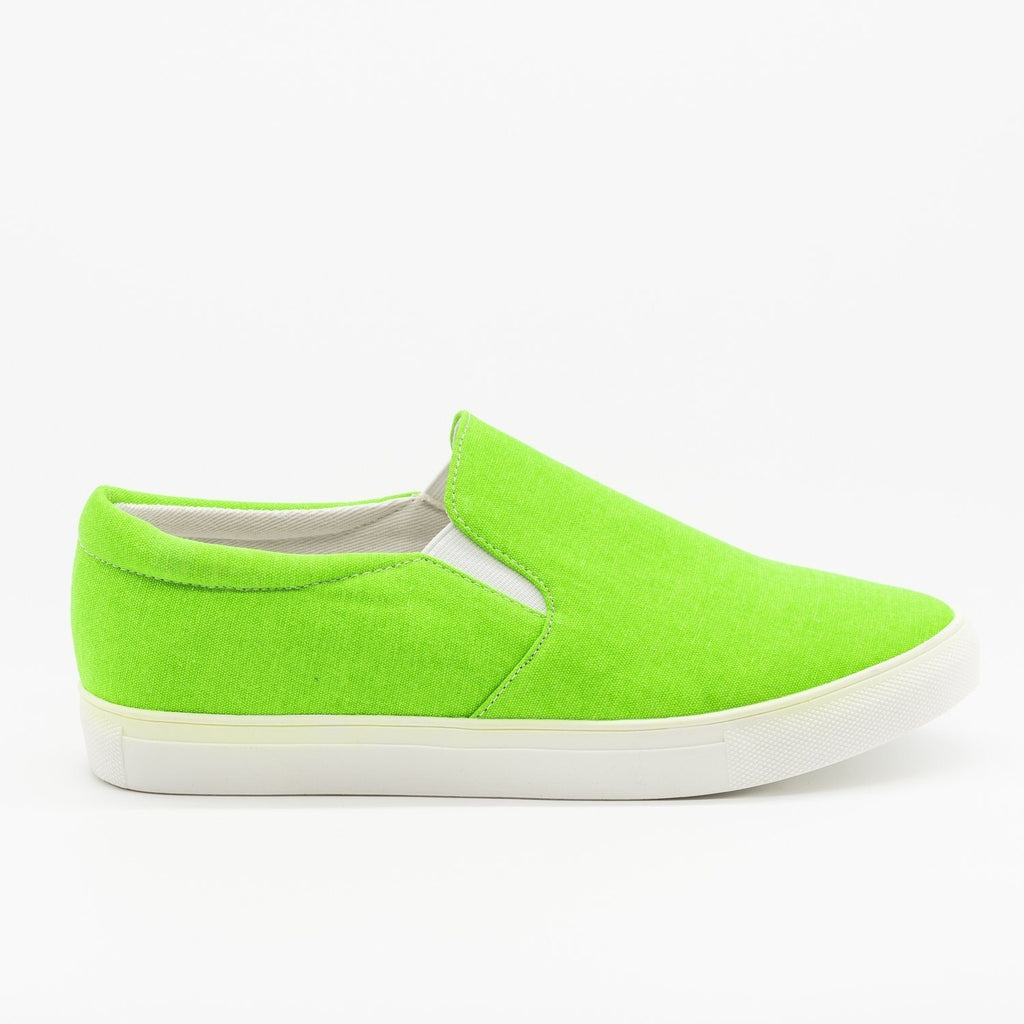 sneakers with neon green