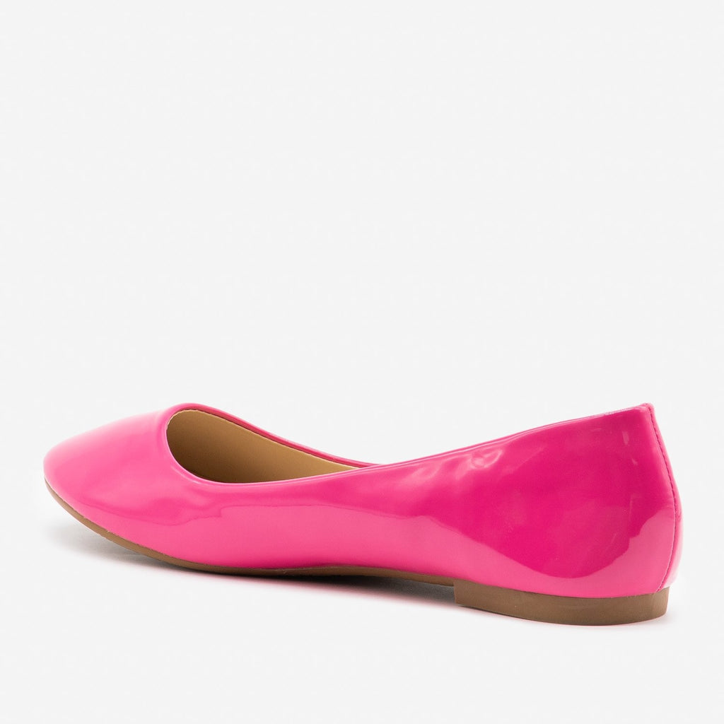 magenta ballet flats