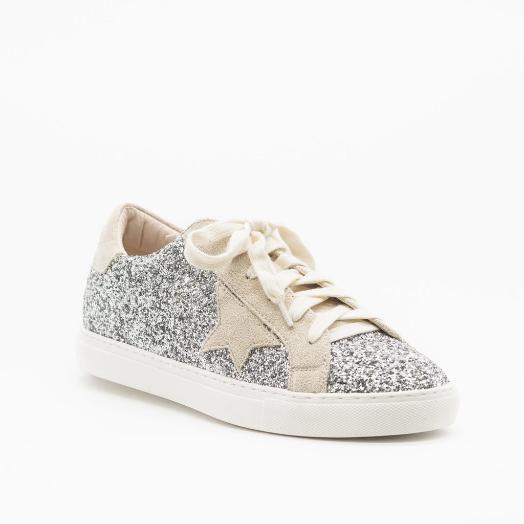 silver sparkle sneakers