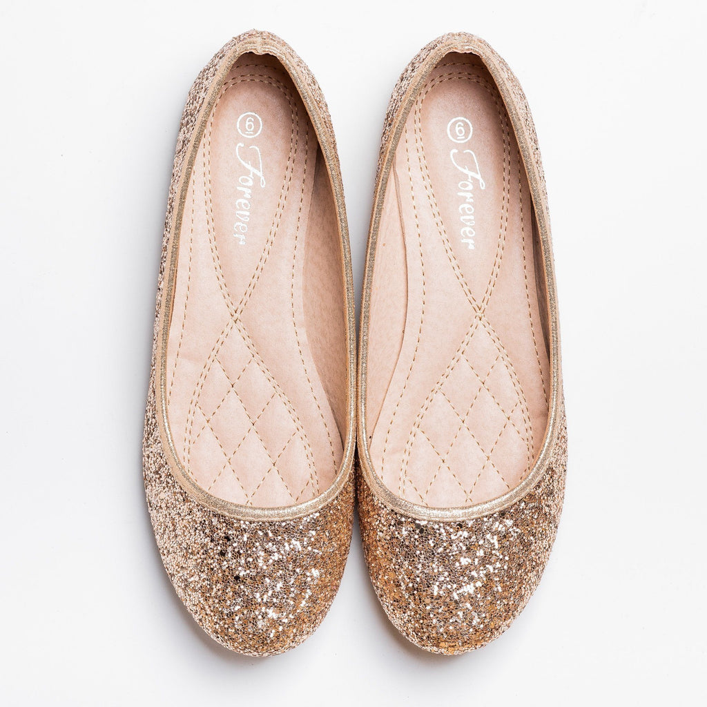 Gorgeous Glitter Flats - Forever Shoes 