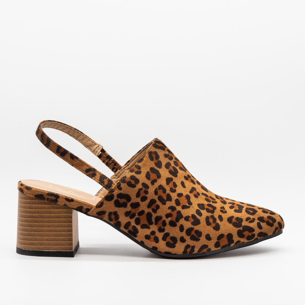 low heel leopard shoes