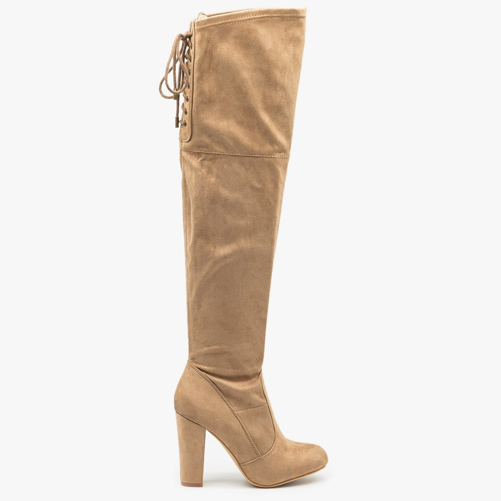 high heel thigh boots