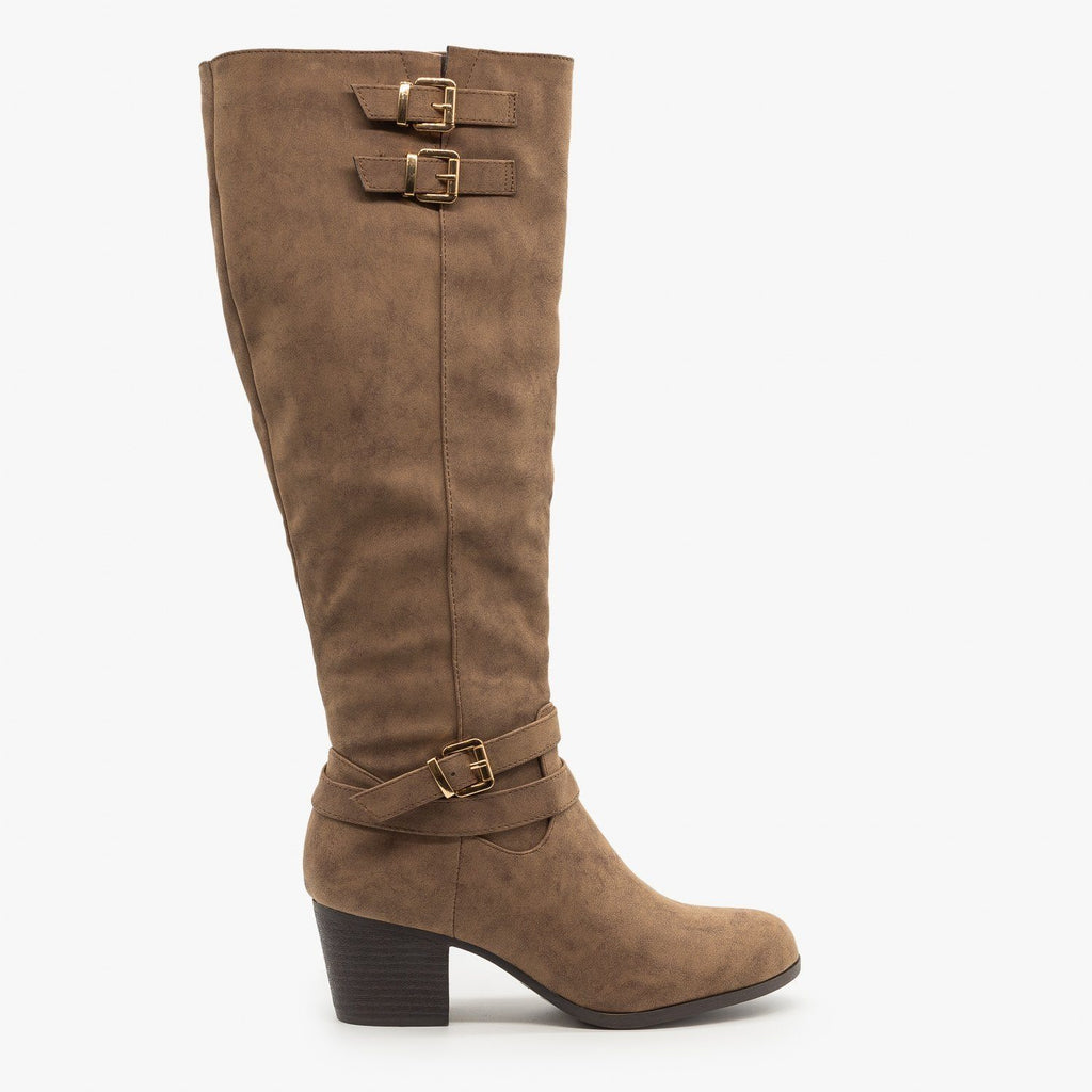 chunky heel riding boots