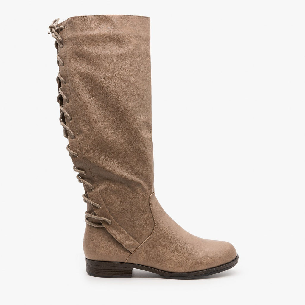 taupe riding boots