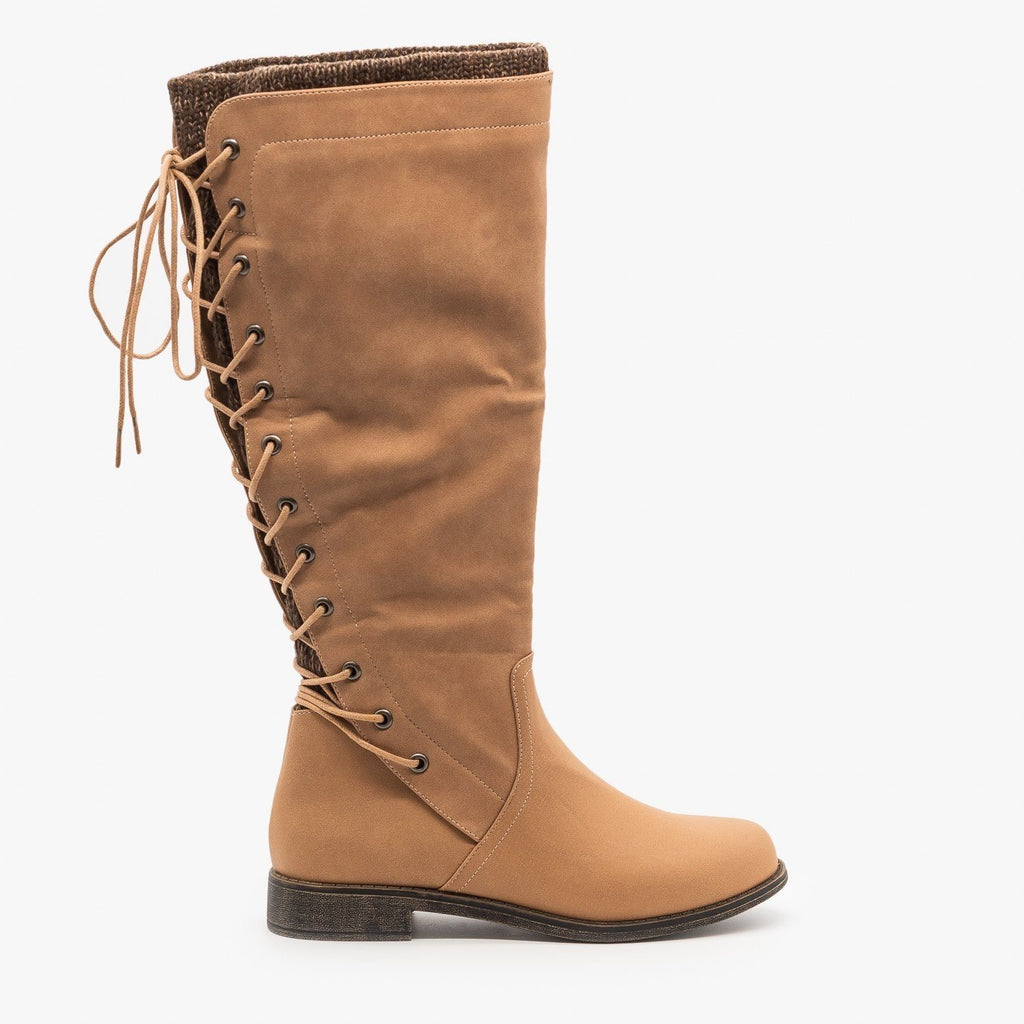 lace up back riding boots