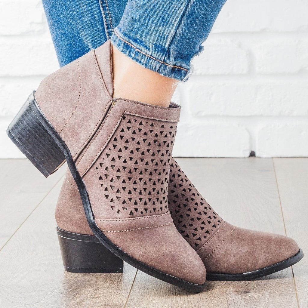 Laser Cut Ankle Boot Soho Girls Shoes 