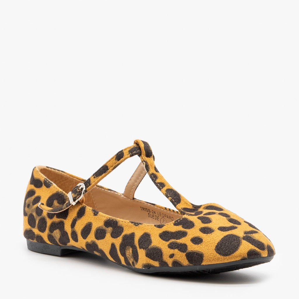 womens leopard print ballet flats