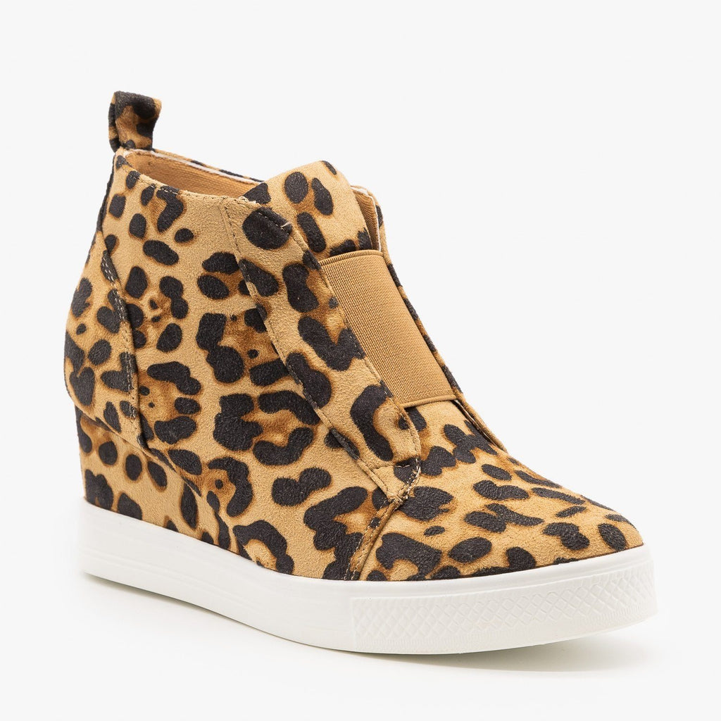 leopard shoes wedge