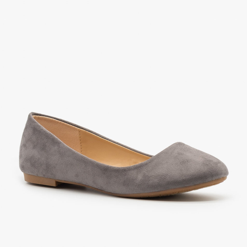 gray ballet flats womens shoes