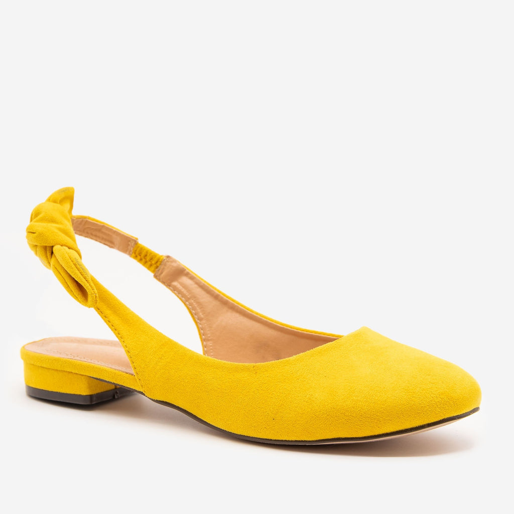 yellow low heel shoes