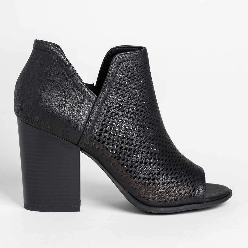 soda black ankle boots