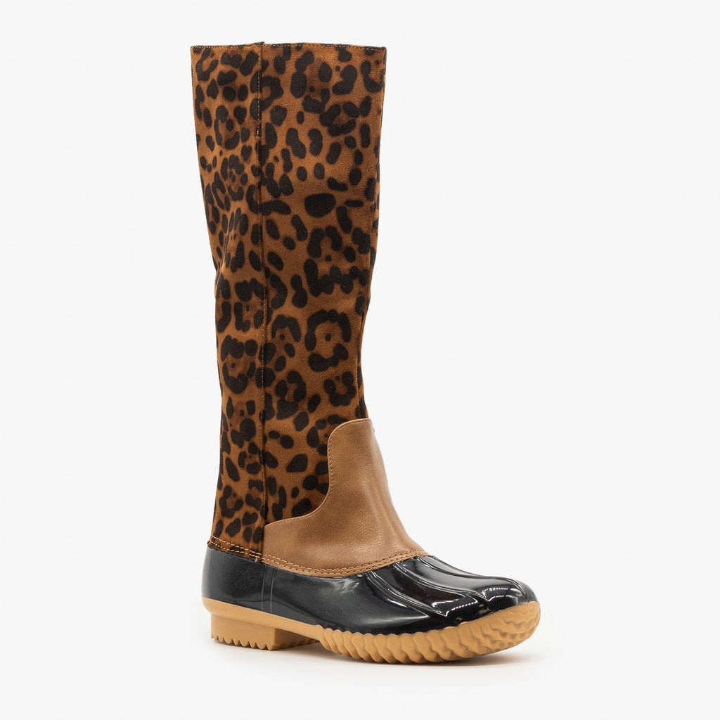 cheetah print duck boots