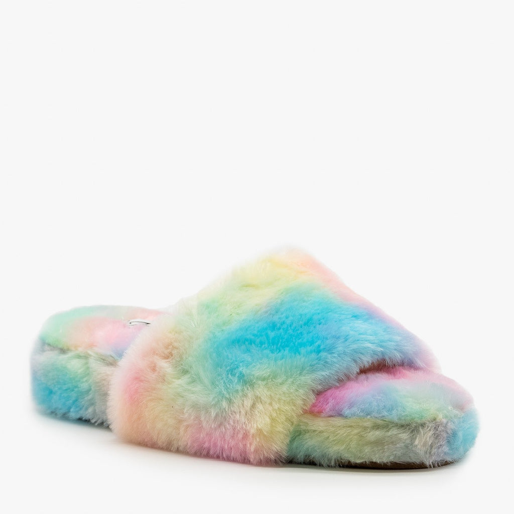 slides shoes fur