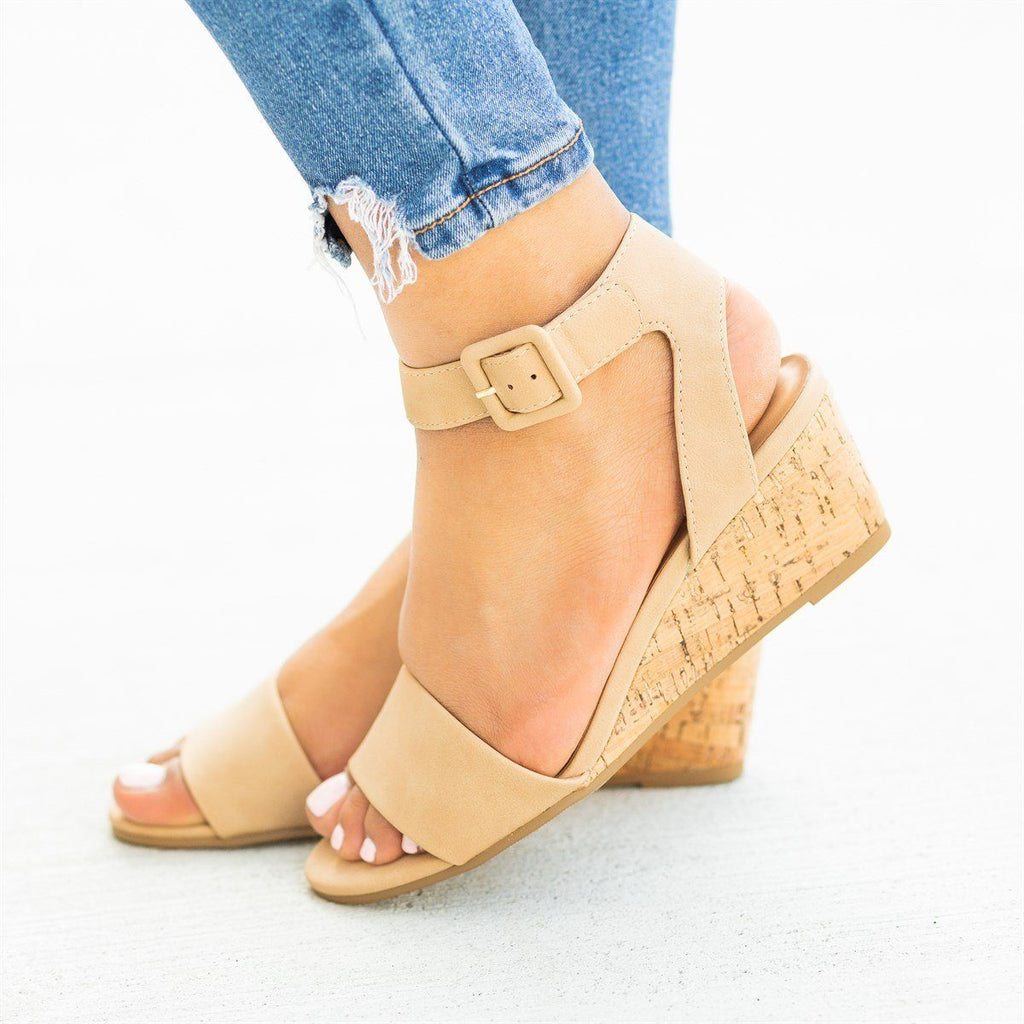 summer cork wedges