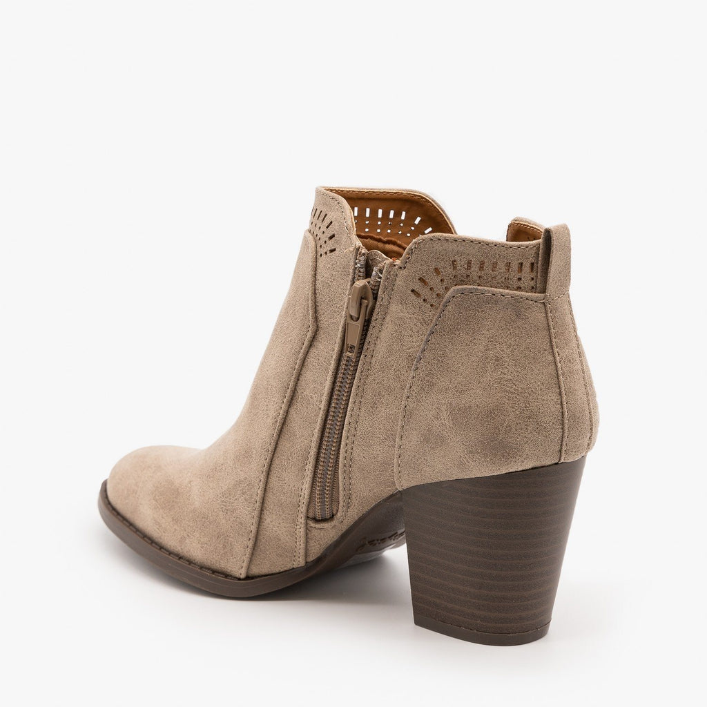 qupid perforated booties