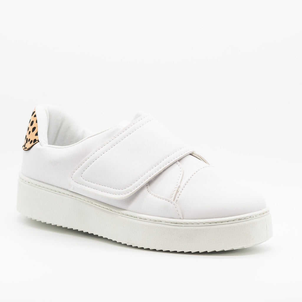 white velcro sneakers womens