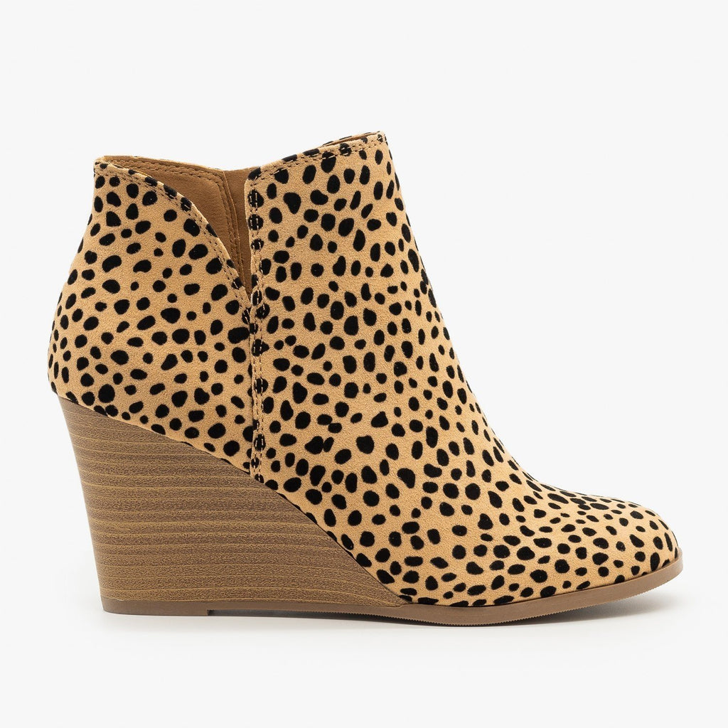 cheetah wedge heels