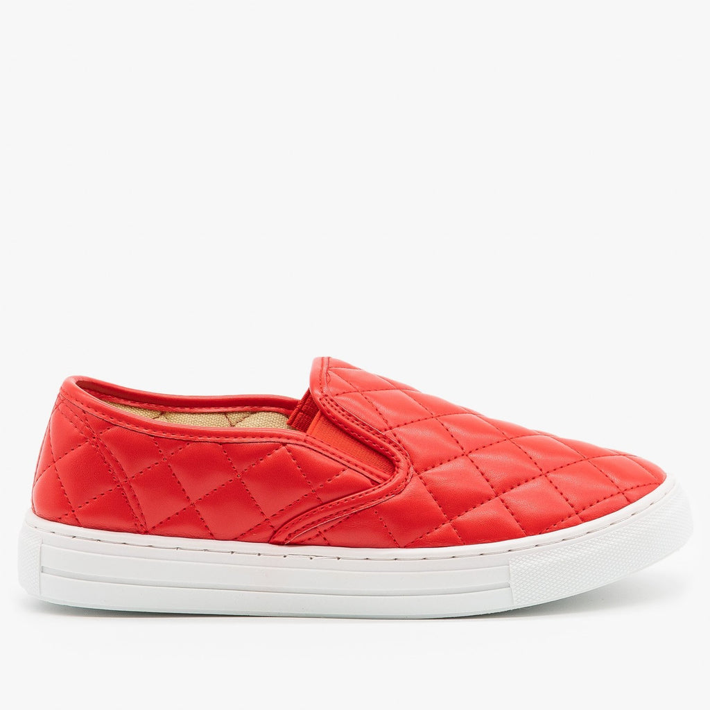 womens quilted slip on sneaker