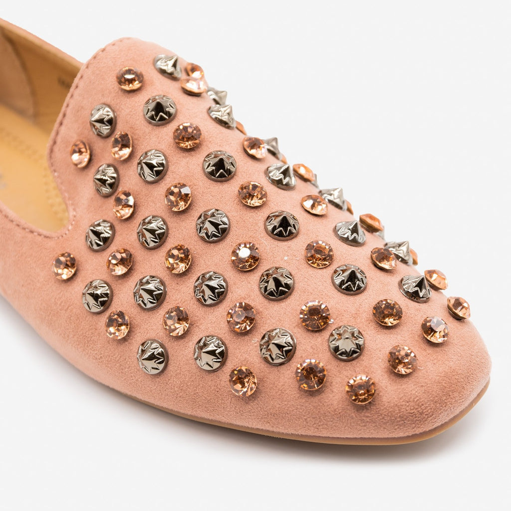 rhinestone loafers womens