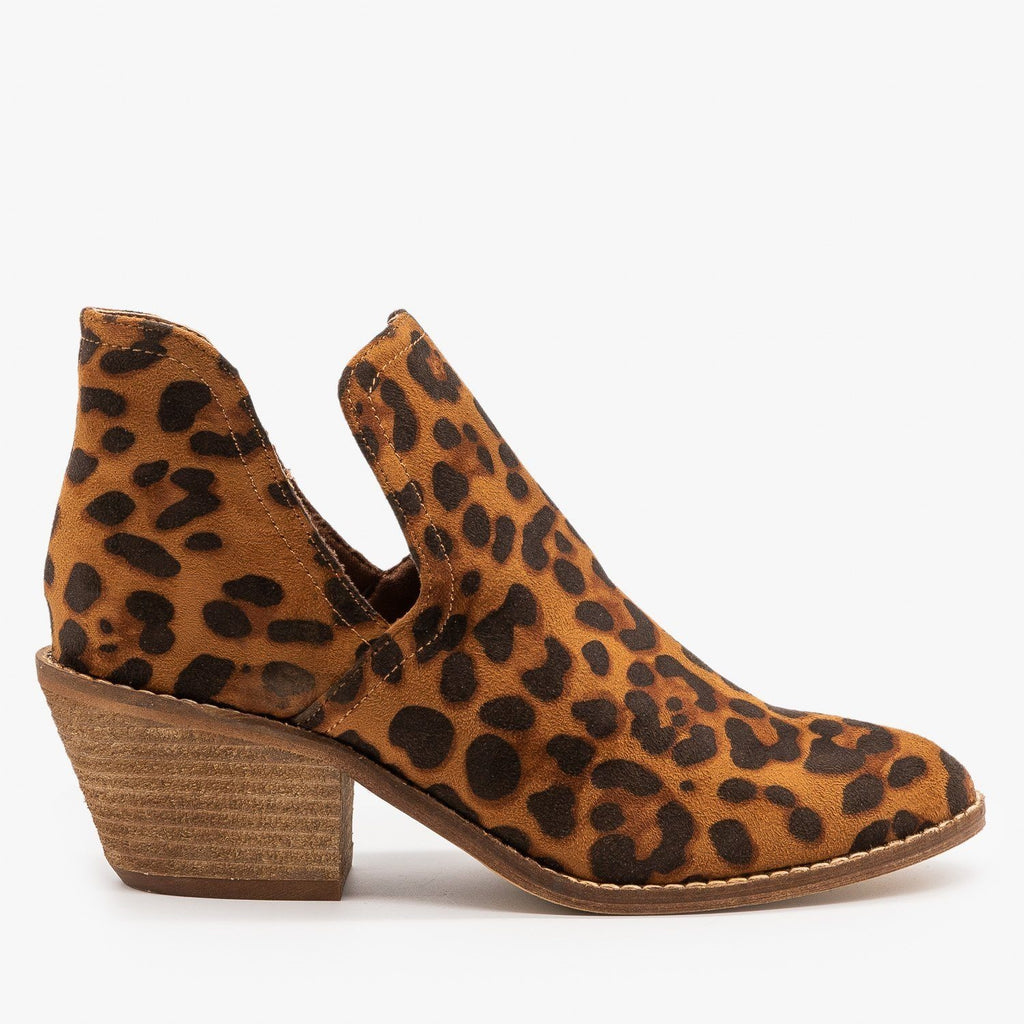 beast fashion leopard booties
