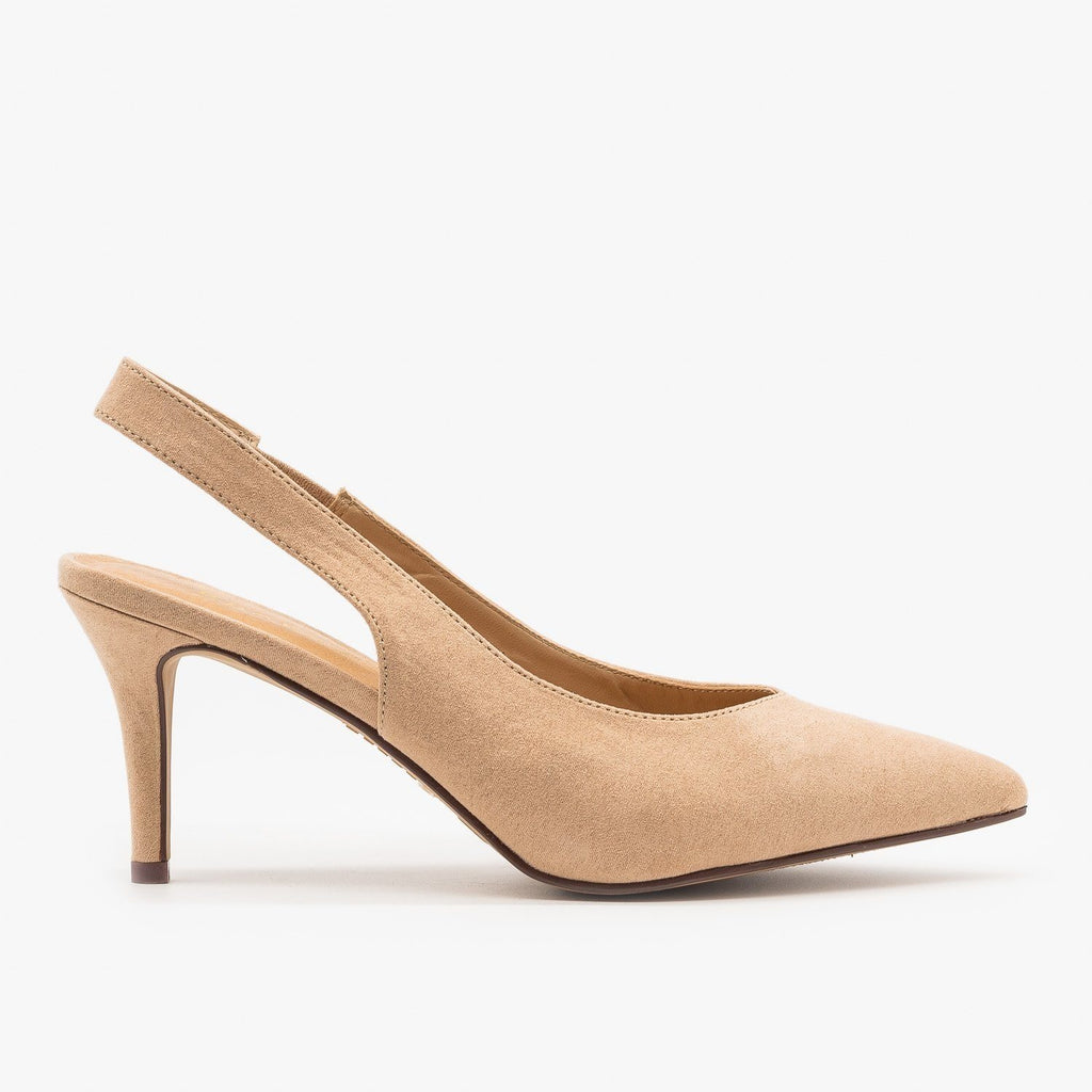 nude kitten heel slingbacks