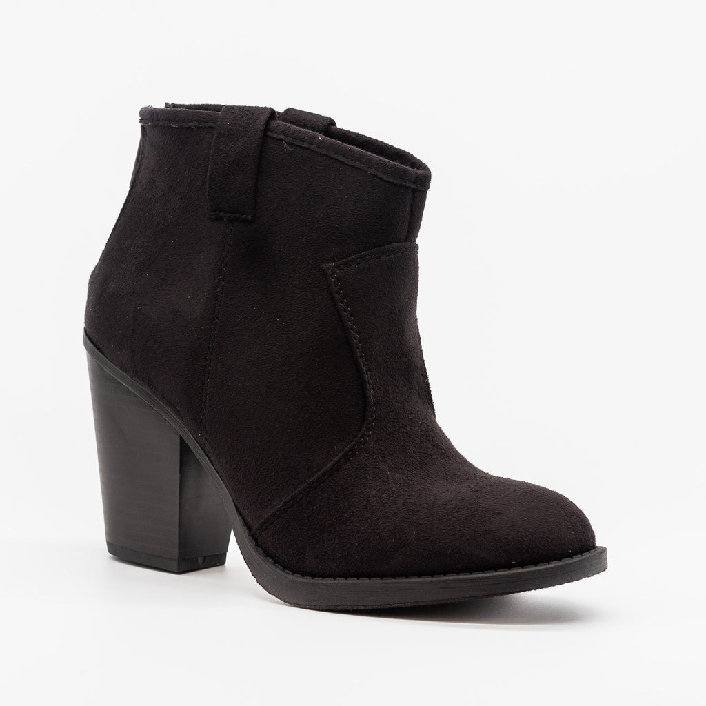 soda black ankle boots