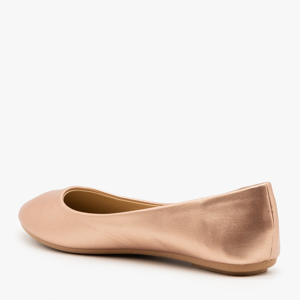 metallic ballet flats womens