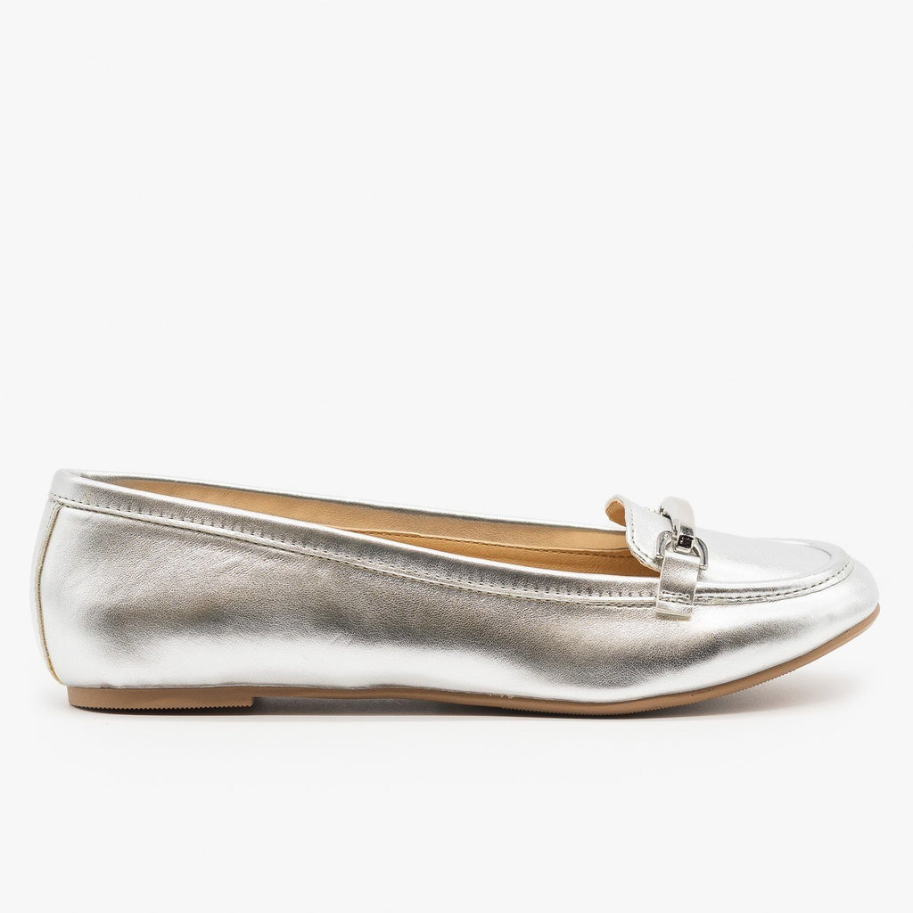 Silver Loafers - Paprika Shoes Pomelo-S 