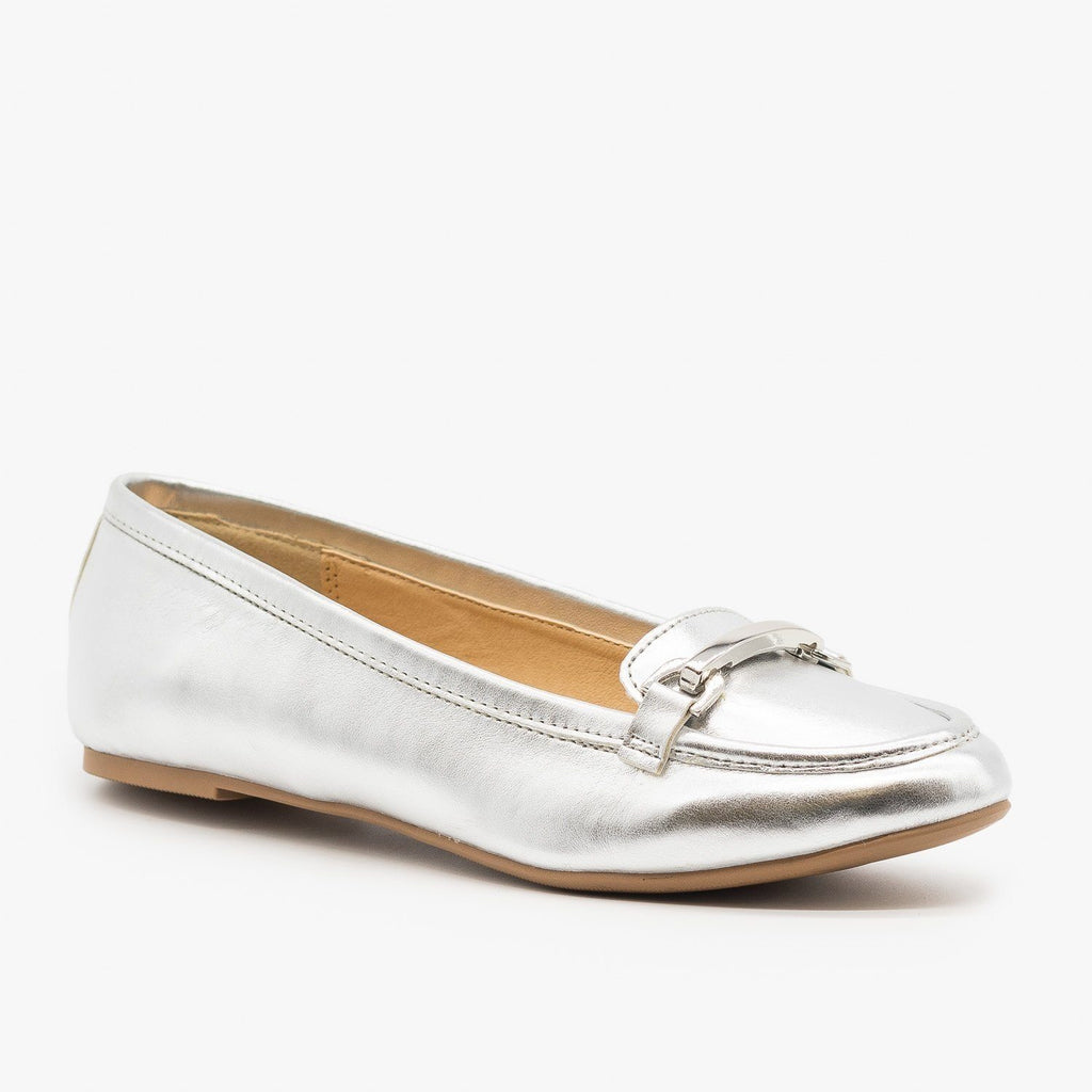 Silver Loafers - Paprika Shoes Pomelo-S 