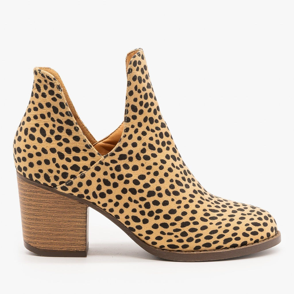 womens animal print booties