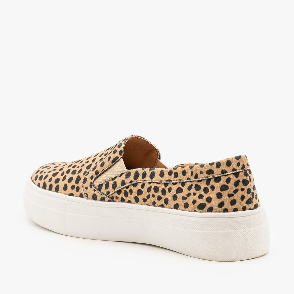 Slip On Cheetah Fashion Sneakers - Mata 