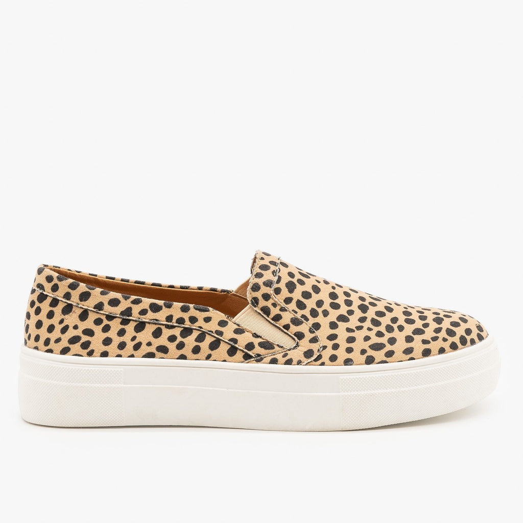 cheetah slip on sneakers