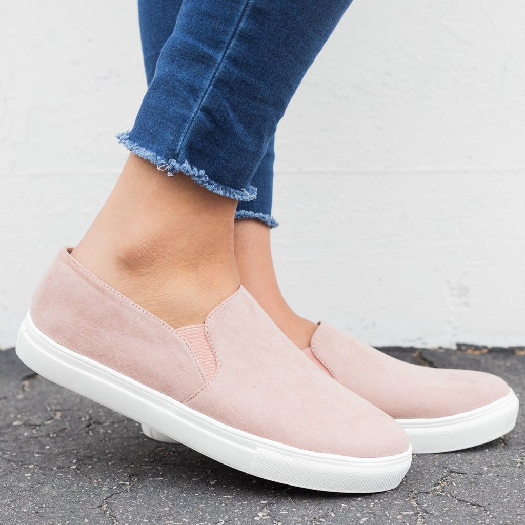 slip on shoes pink