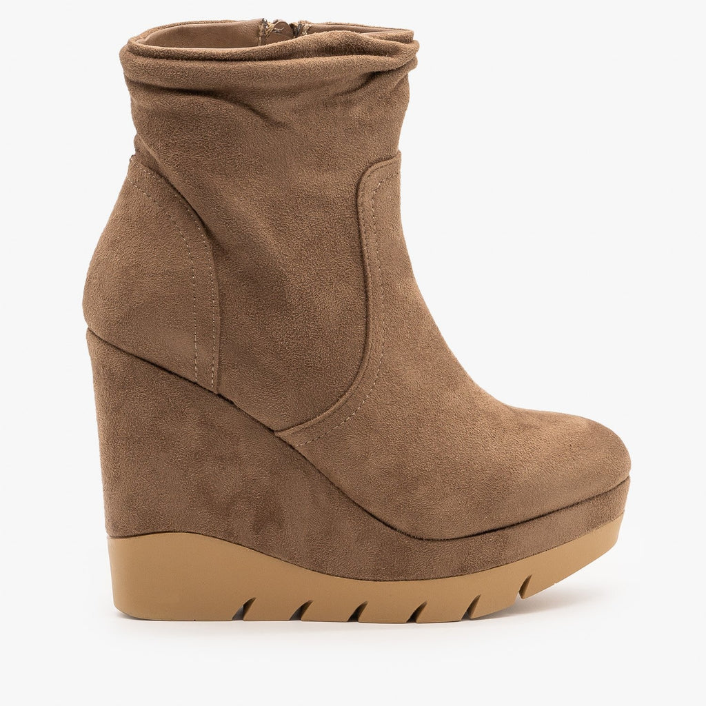 womens wedge bootie