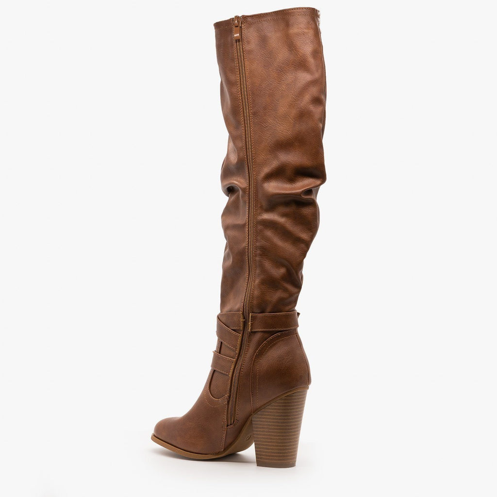 knee length slouch boots