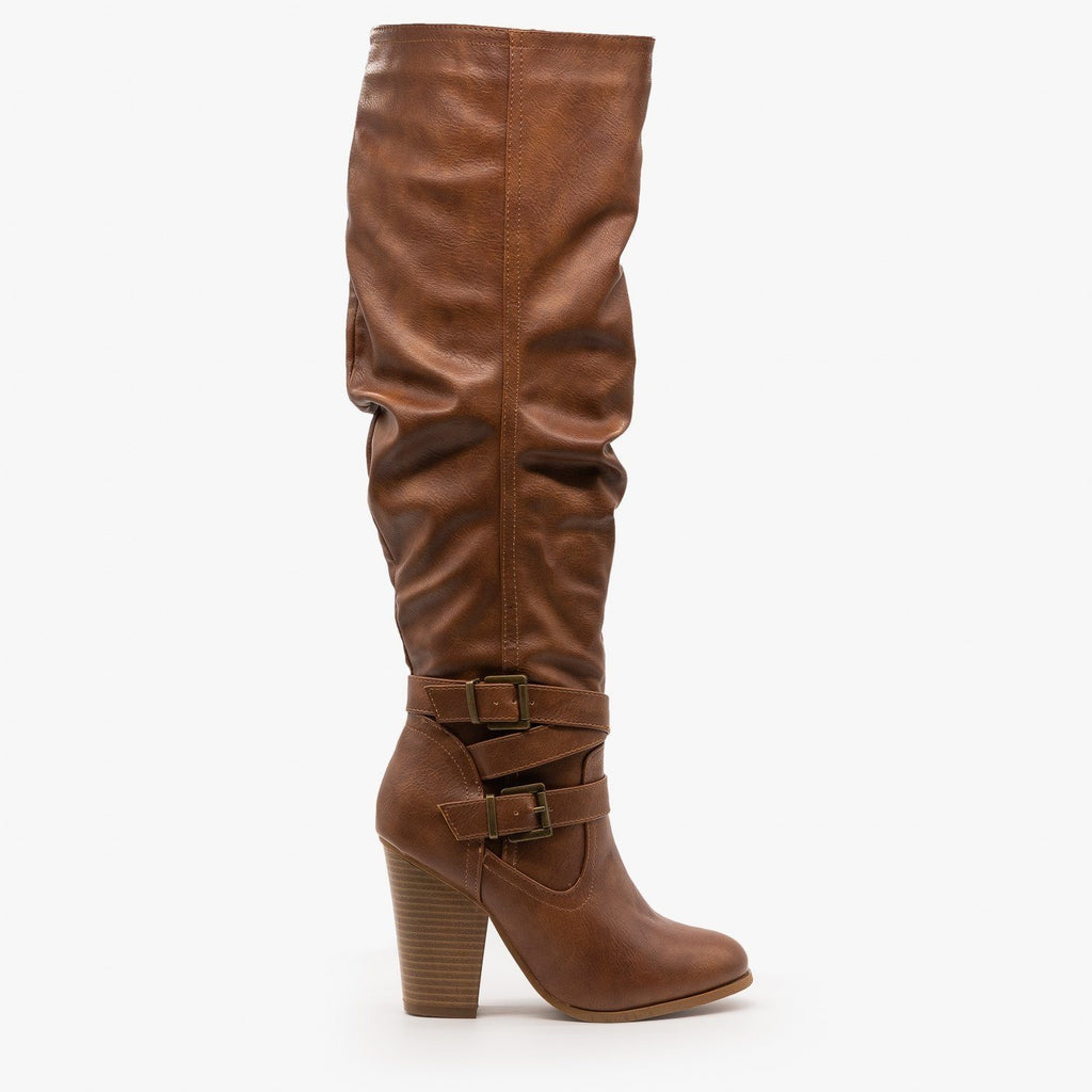slouchy high boots