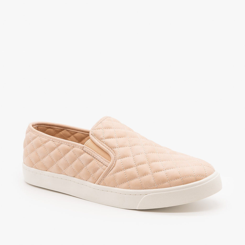 quilted slip on sneakers