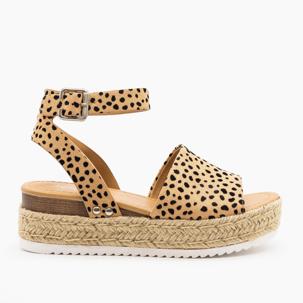 leopard wedges