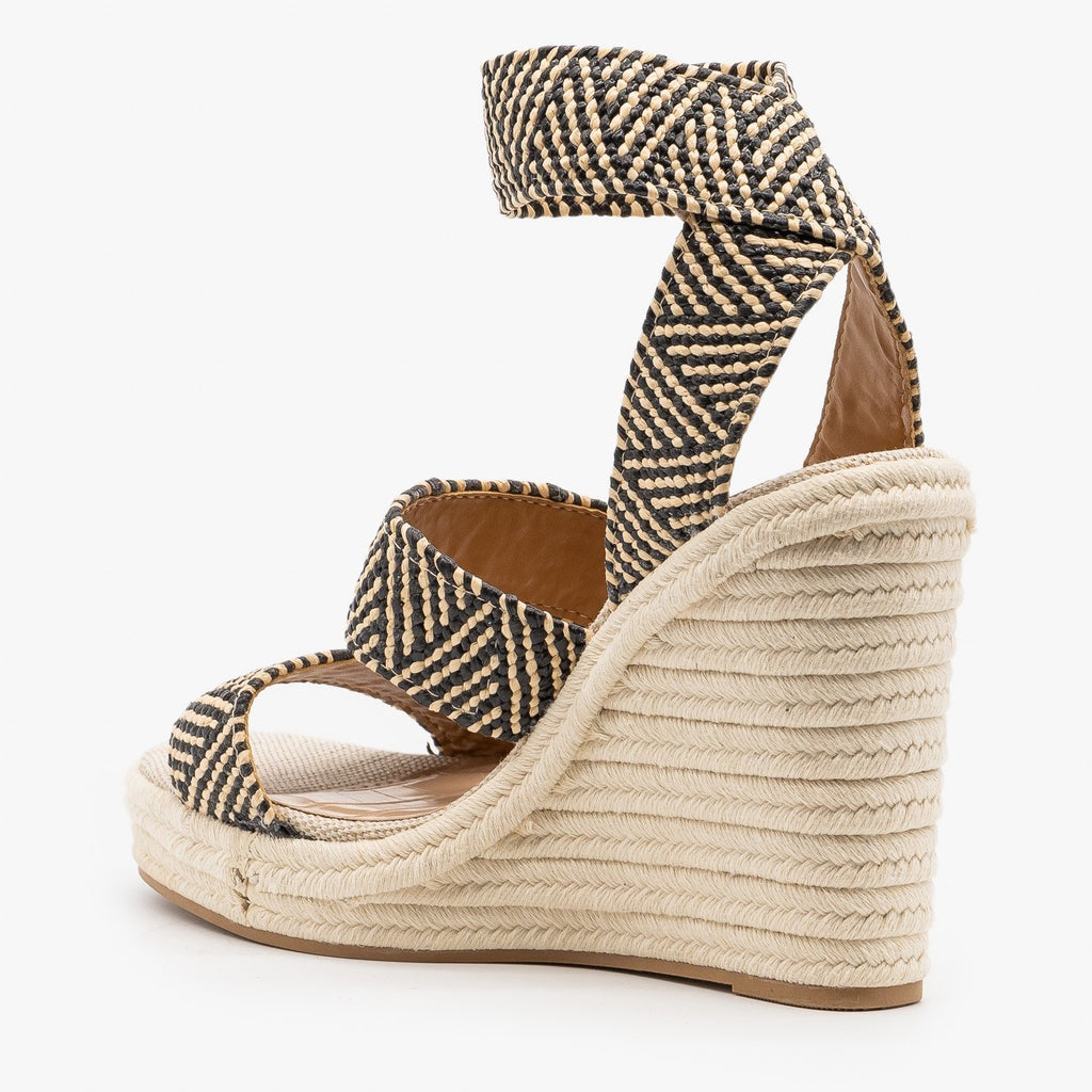 elastic espadrille wedge