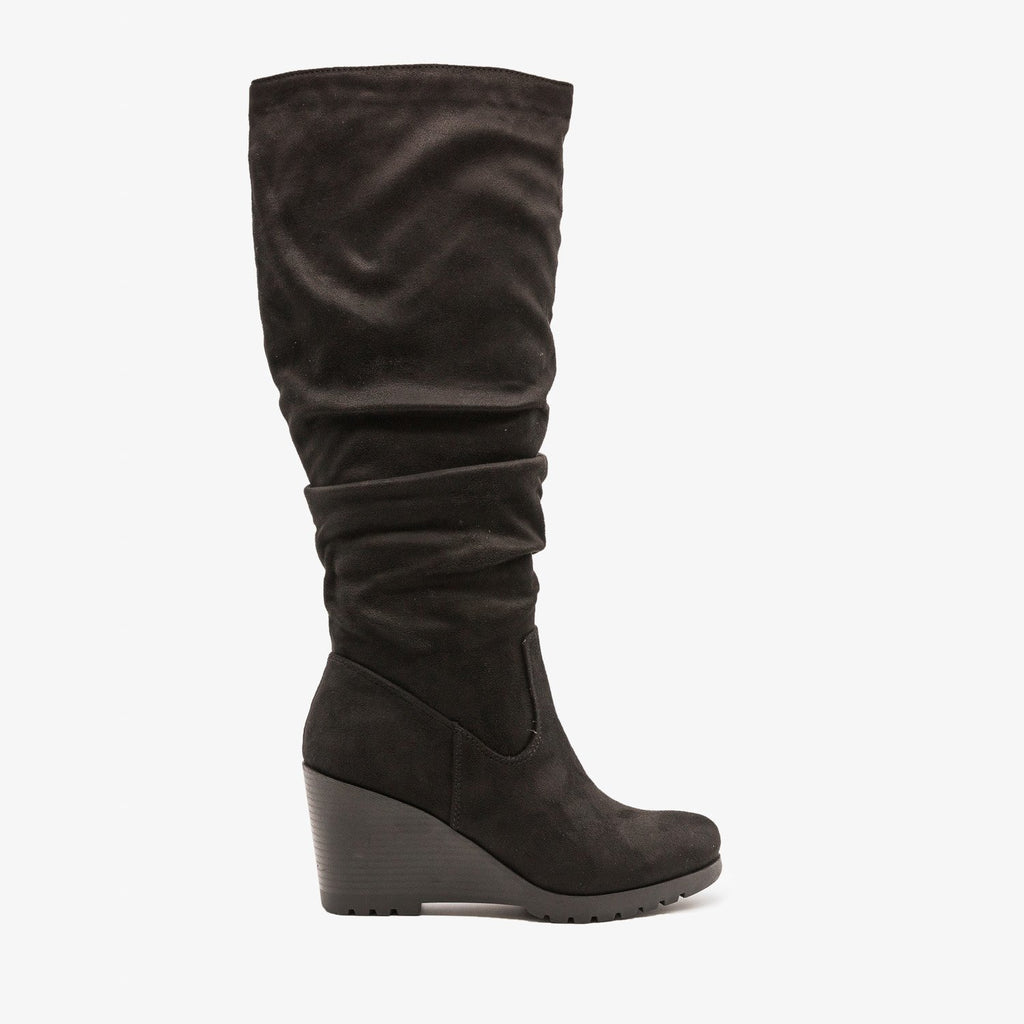 womens black knee high boots sale