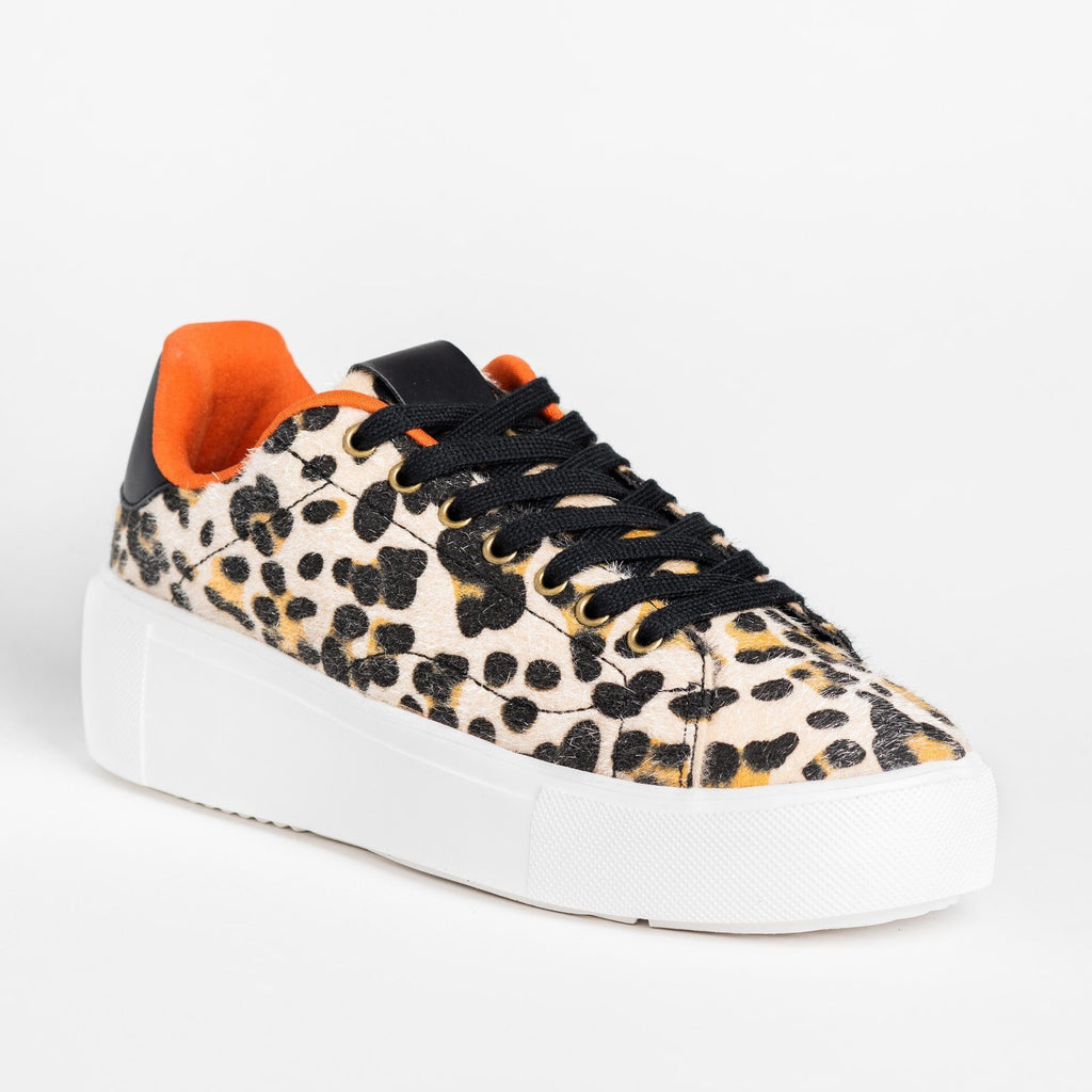 qupid leopard sneakers