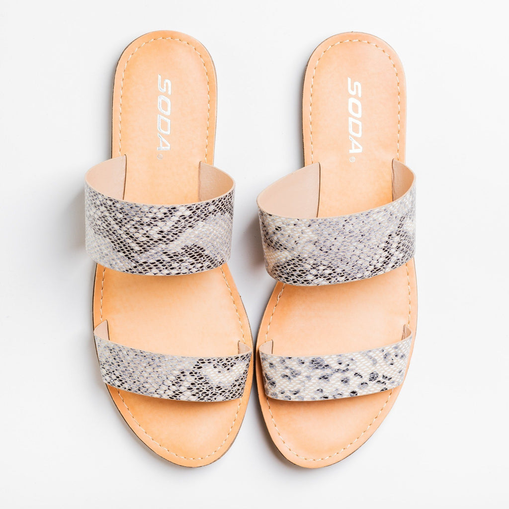 soda double strap sandals