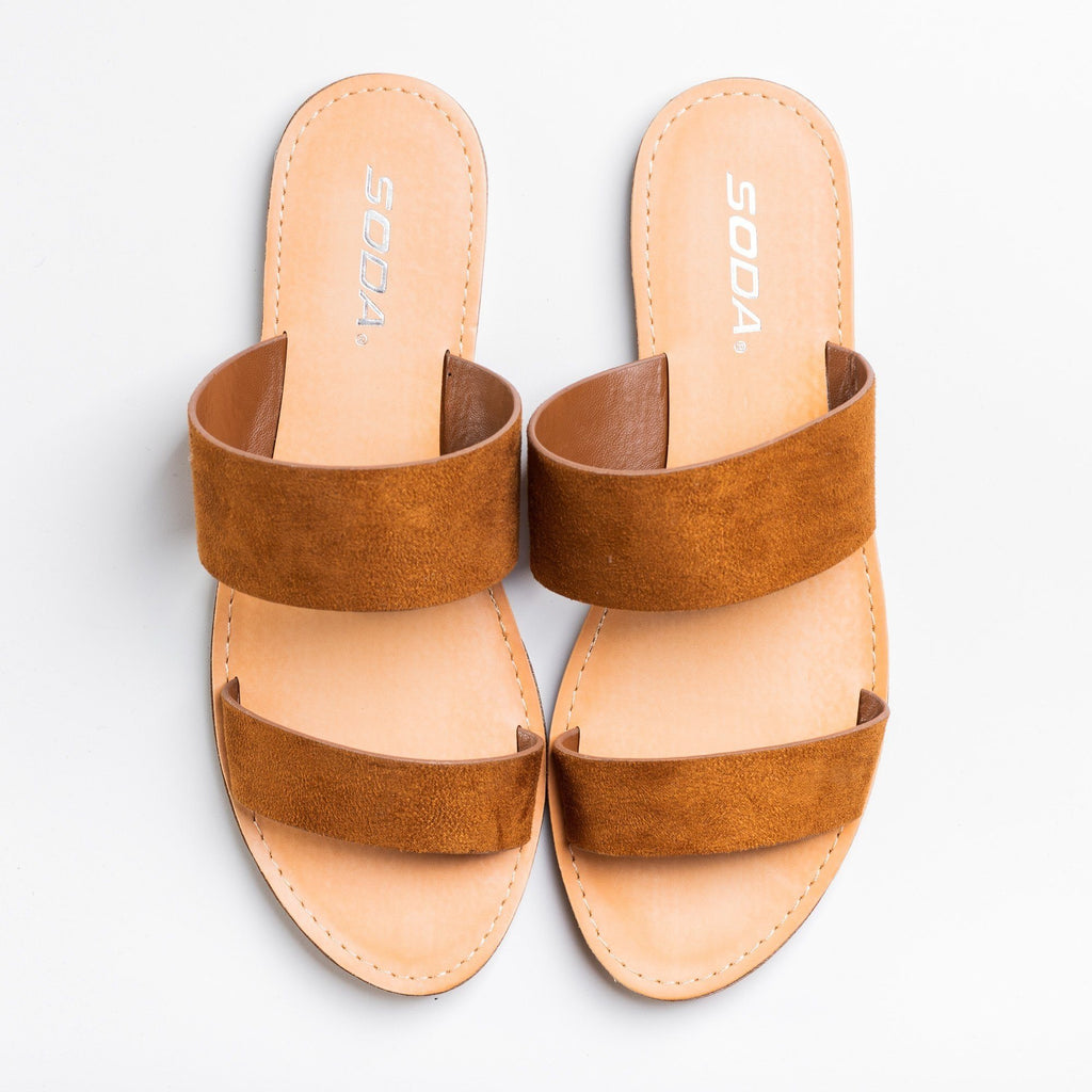 soda two strap sandals