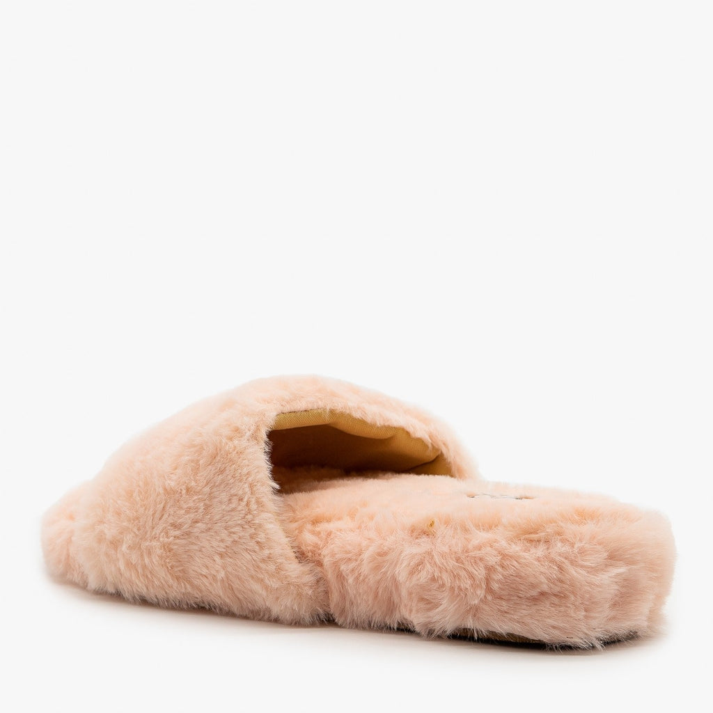 fur slides shoes