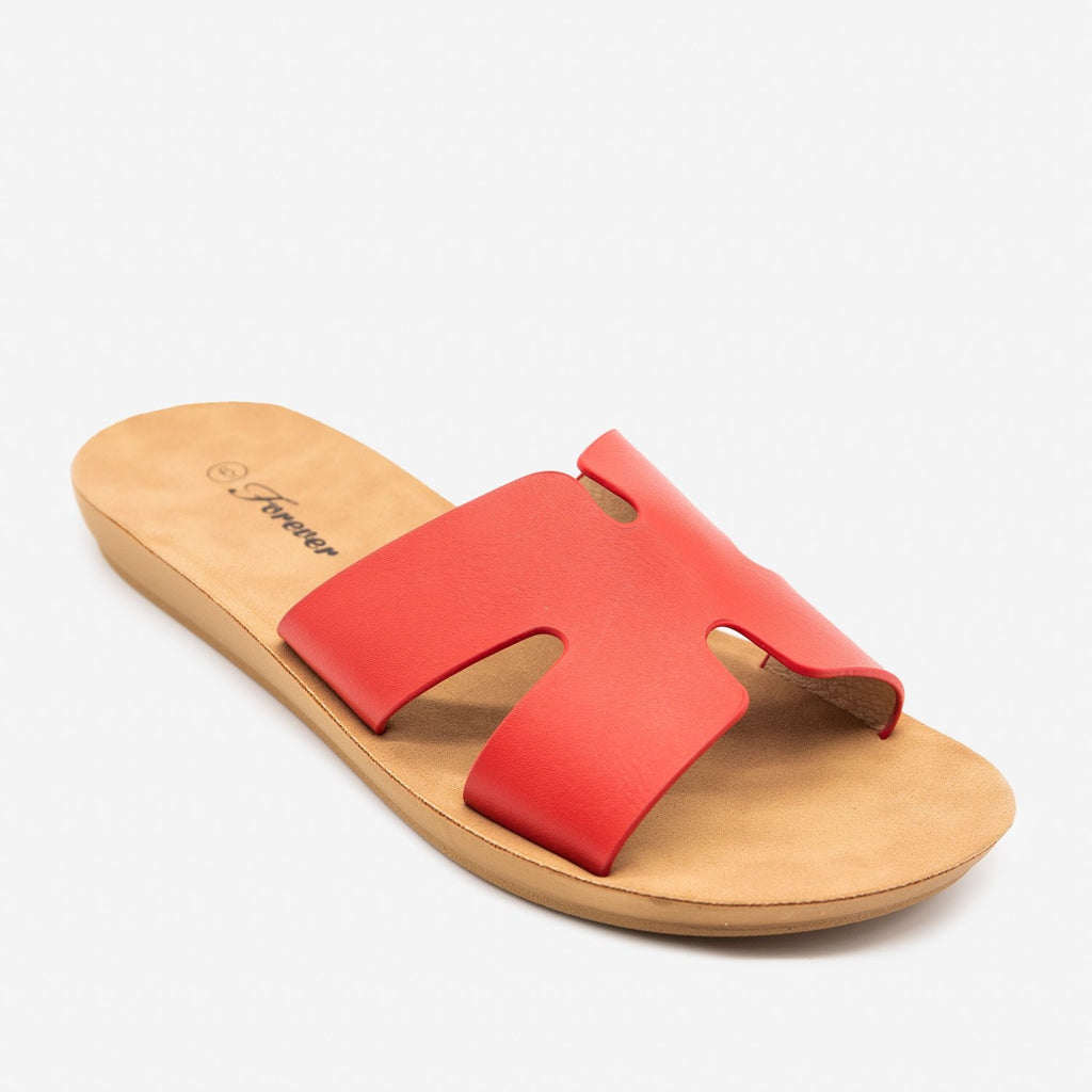 pink slip on sandals