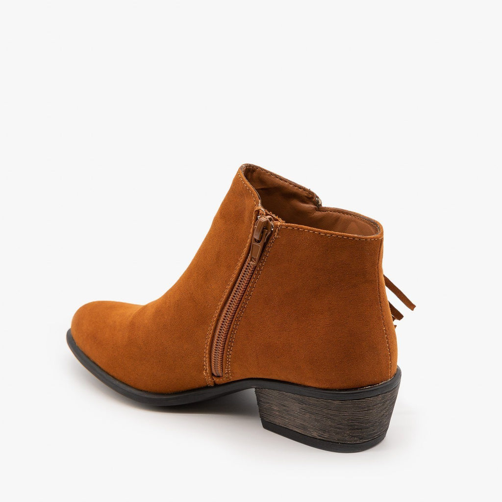 Western Fringe Booties - Bamboo Shoes 
